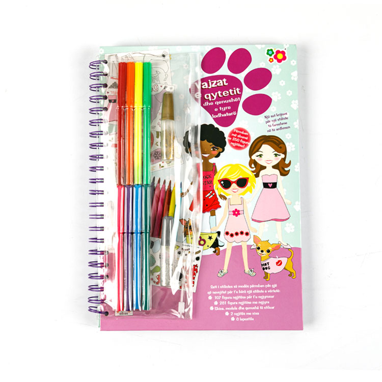 Sketch Book- ชุดหนังสือเกลียวพร้อมเครื่องหมายเพื่อนทั้งหมด